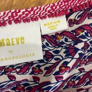 Maeve Pink and Blue Floral Blouse